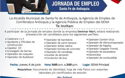 Jornada de obtención de empleo en Santa Fe de Antioquia