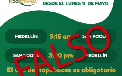 San Roque aclara información falsa sobre nuevos horarios de transporte Intermunicipal