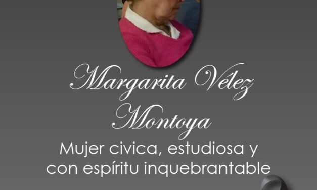 Antioquia Crítica lamenta el fallecimiento de Margarita Vélez
