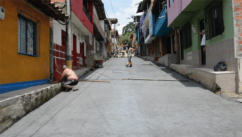 Mejoramiento en las calles de Amagá