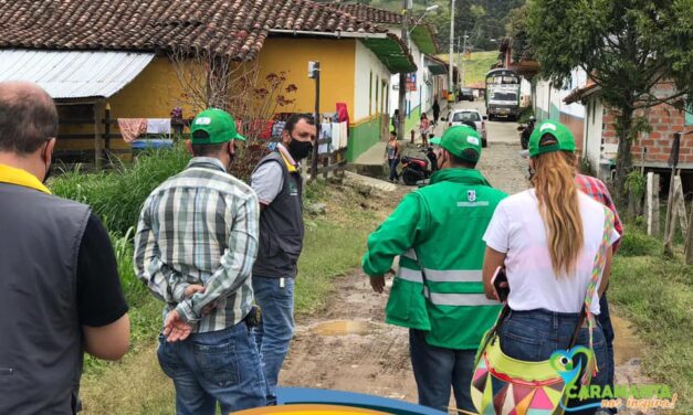 Pavimentación de las vías urbanas en Caramanta