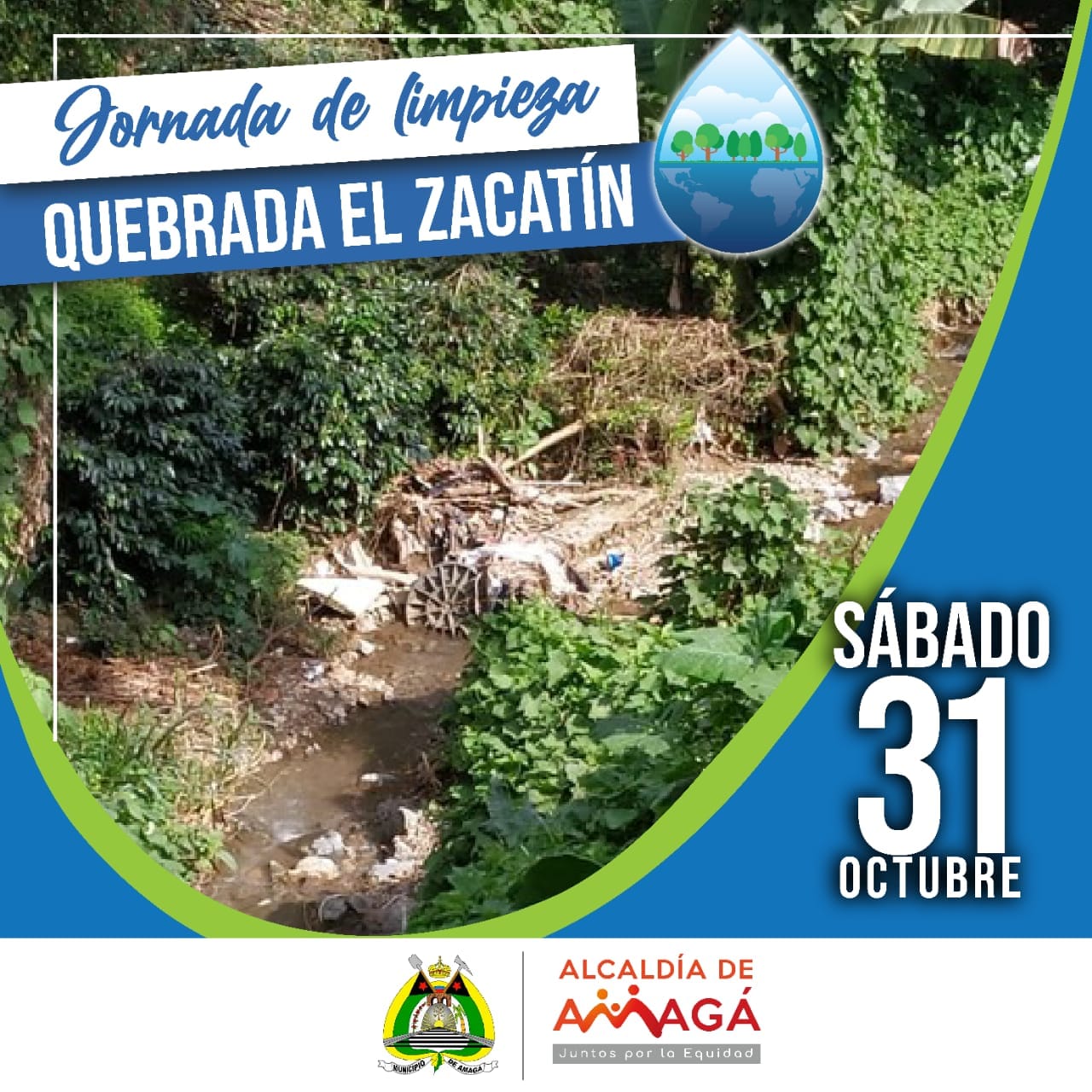 Jornada de limpieza de los recursos naturales en Amagá Jornada de limpieza de los recursos naturales en Amagá