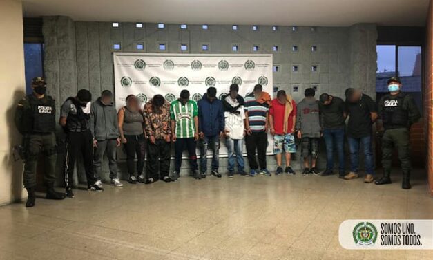 Se capturaron a 12 presuntos integrantes del grupo delincuencial ‘San Gabriel’ de Itagüí