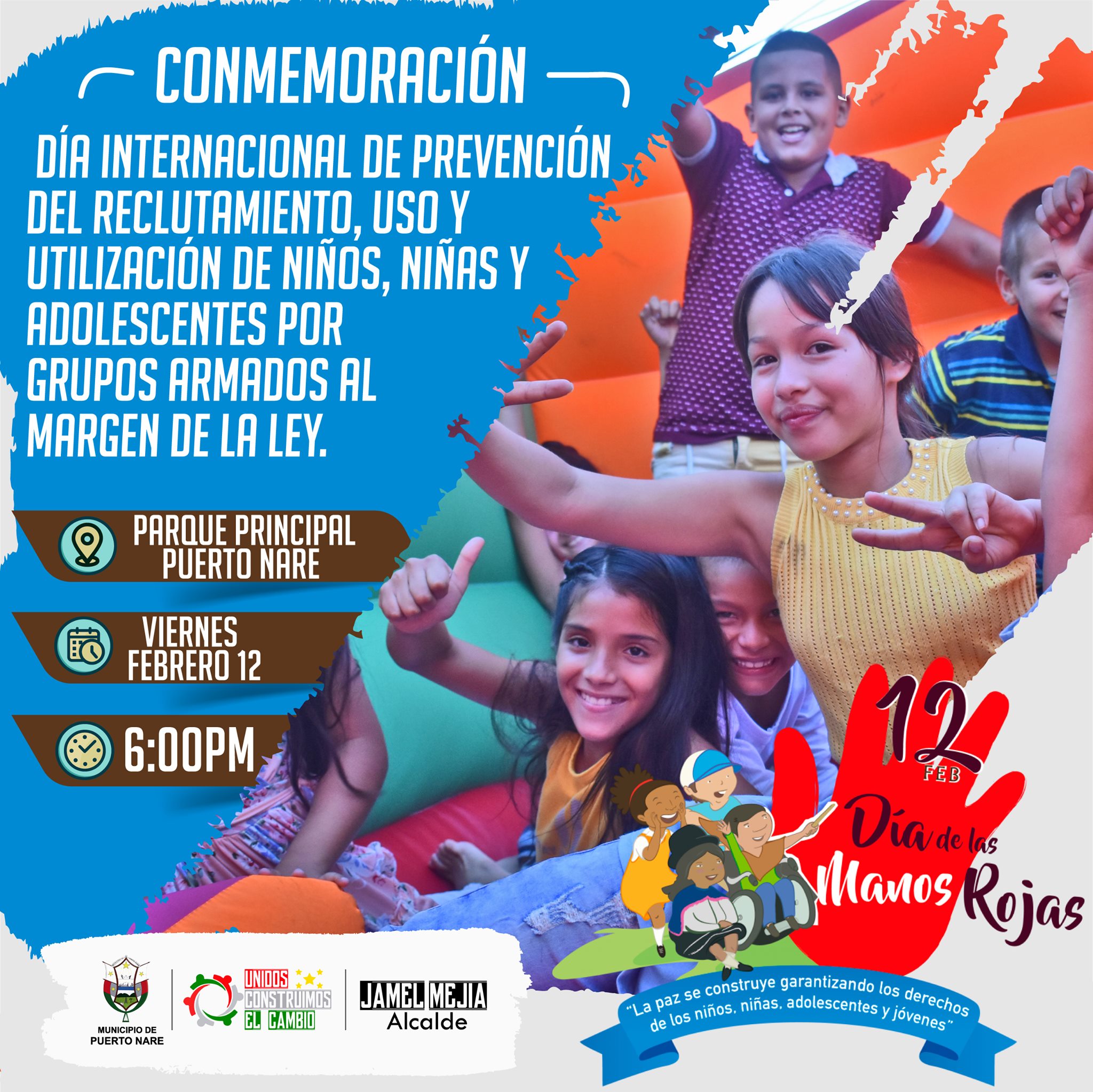 Puerto Nare realizará una conmemoración del día internacional de las Manos rojas