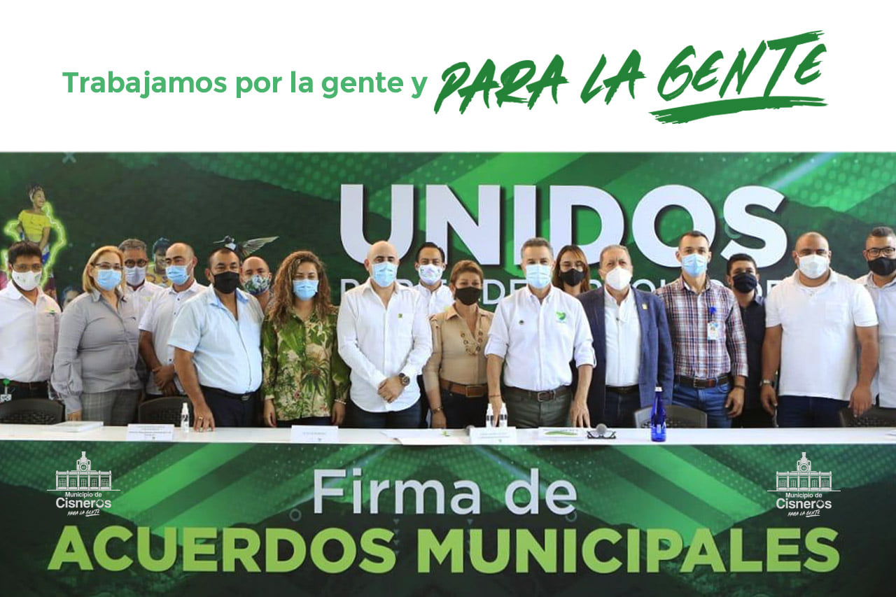 Cisneros firma proyectos de desarrollo con la Gobernación de Antioquia