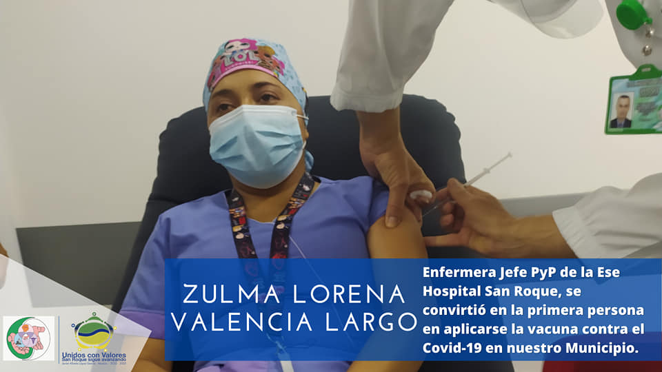 San Roque ya vacunó a su primera enfermera contra el COVID-19 San Roque ya vacunó a su primera enfermera contra el COVID-19