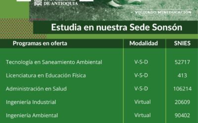 Ya están abiertas las inscripciones para la UdeA en la sede de Sonsón