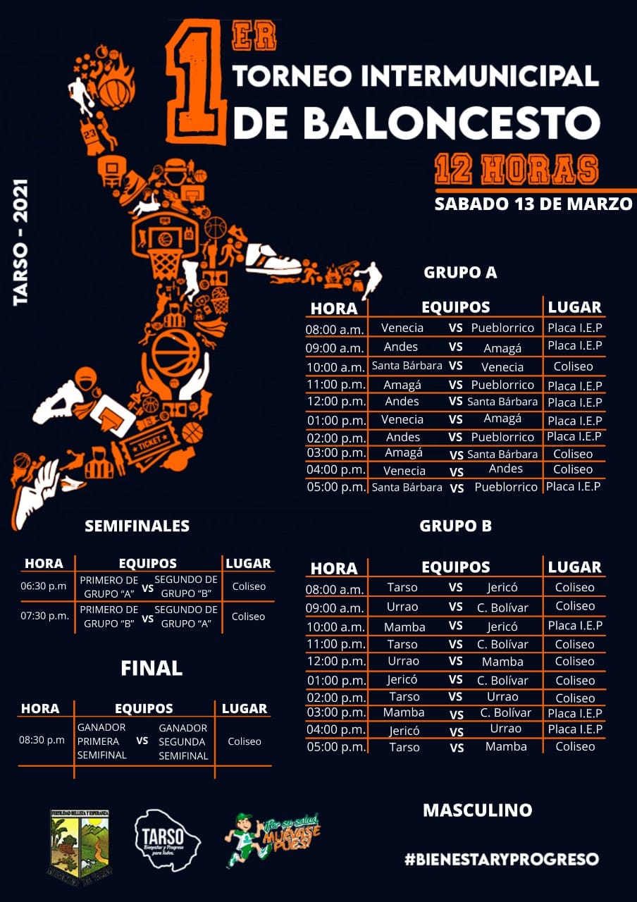 Primer camepeón del torneo intermunicipal de baloncesto en Tarso