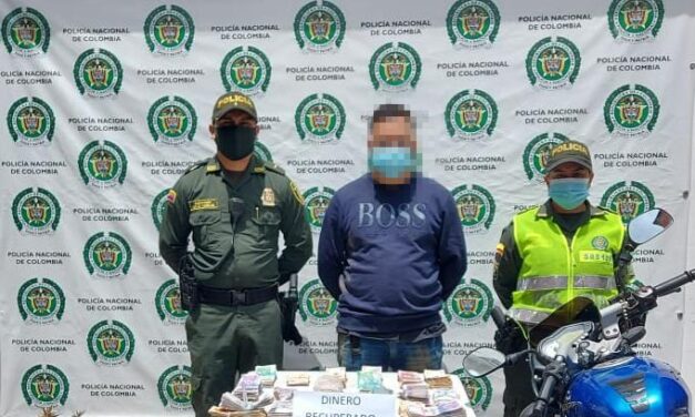 Capturan a un hombre cuando pretendía huir con el dinero