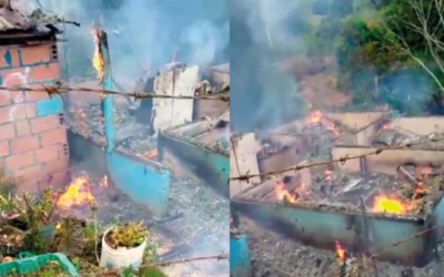 Incendio dejó sin vivienda a una familia en una zona rural de San Carlos