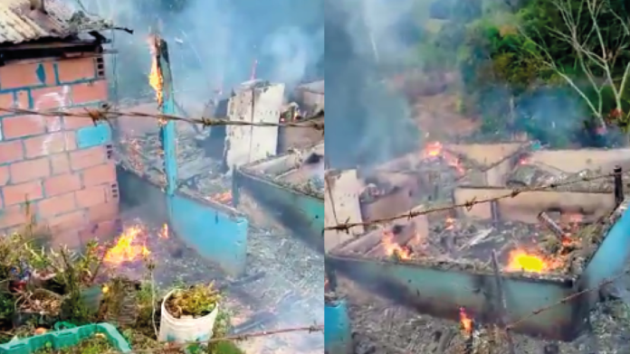 Incendio dejó sin vivienda a una familia en una zona rural de San Carlos