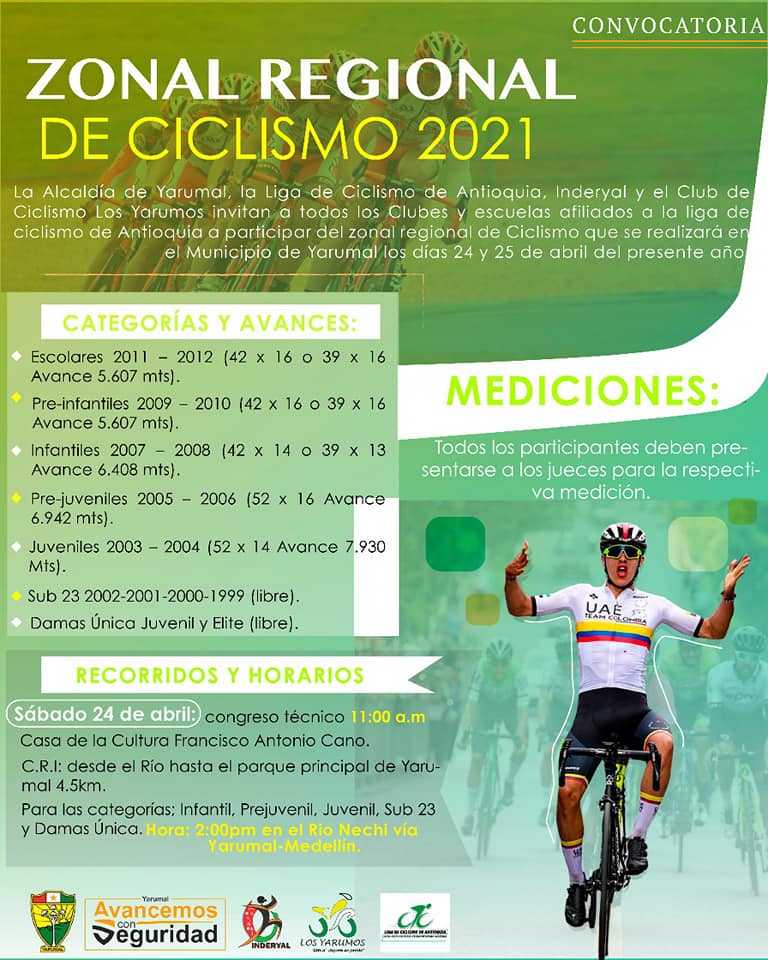 Participa en el Zonal Regional de Ciclismo en Yarumal Participa en el Zonal Regional de Ciclismo en Yarumal