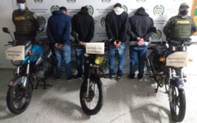 En El Retiro fueron capturadas cuatro personas que se dedicaban al hurto de motocicletas