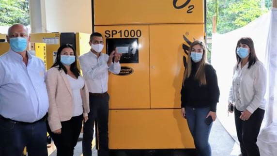 A Envigado llegaron los equipos para la planta de oxígeno