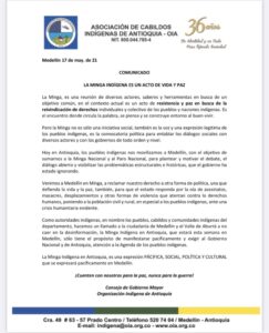 La Minga hace presencia en Medellín minga