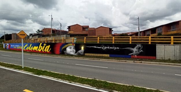 En Rionegro jóvenes pintaron un mural en honor al Paro Nacional