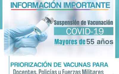 En Puerto Berrío se suspende la vacunación de COVID-19 a mayores de 55 años