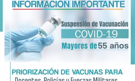 En Puerto Berrío se suspende la vacunación de COVID-19 a mayores de 55 años