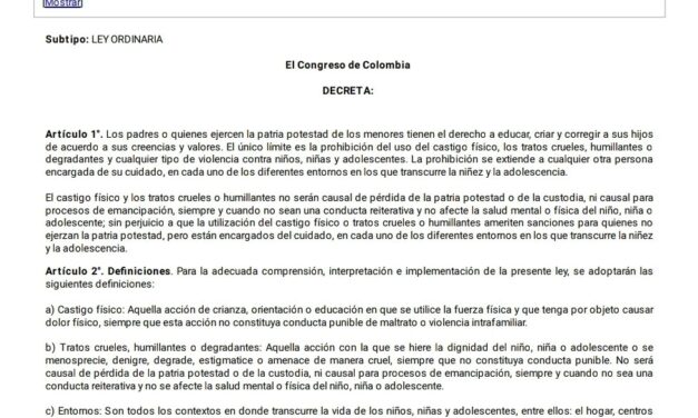 Así celebró Julián Peinado la ley de la prohibición del castigo físico a los menores de edad