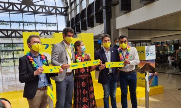 Aerolínea Viva realizó la inauguración de una nueva ruta internacional y su centro de conexiones