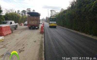 Cierre vial en Llanogrande