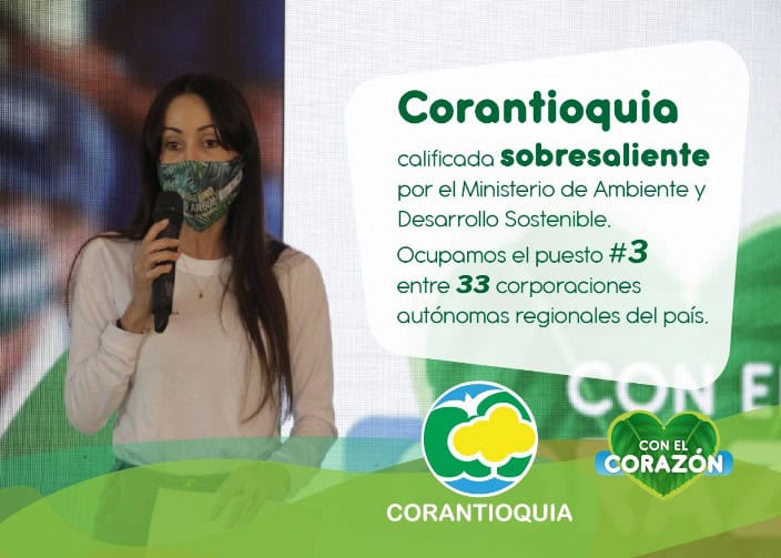 Ecard Resultado IEDI 2021 Corantioquia, calificada como sobresaliente