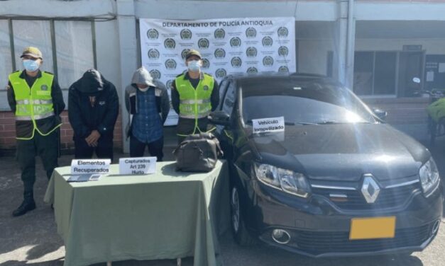 En Rionegro capturan dos hombres y una menor de edad dedicados al hurto