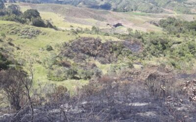 Incendios en las montañas del Páramo de Sonsón