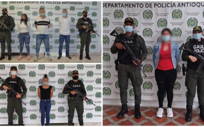 En Vegachí y Amalfi capturan cinco presuntos delincuentes que extorsionaban el comercio y la minería