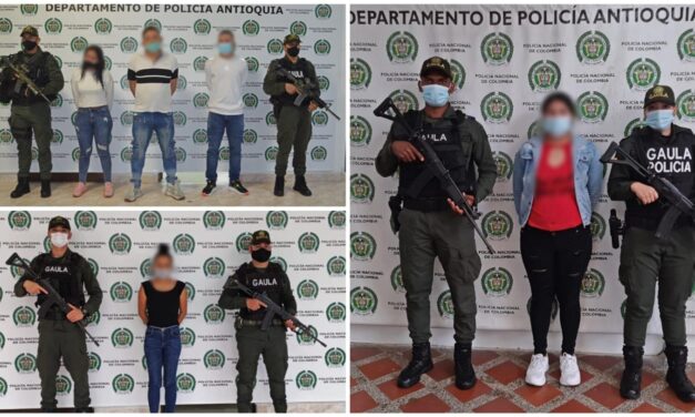 En Vegachí y Amalfi capturan cinco presuntos delincuentes que extorsionaban el comercio y la minería