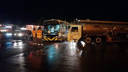 Nueve lesionados dejó accidente en la plataforma del aeropuerto JMC