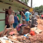 Las fuertes lluvias dejaron deslizamientos e inundaciones en Segovia