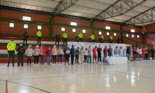 Capturan 33 integrantes de una banda delincuencial del Suroeste antioqueño