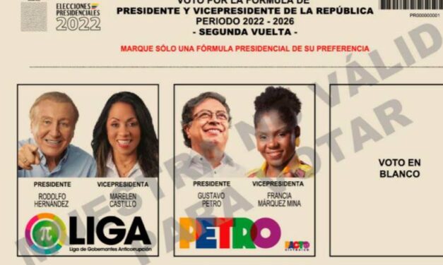 Ya está listo el tarjetón para la segunda vuelta presidencial