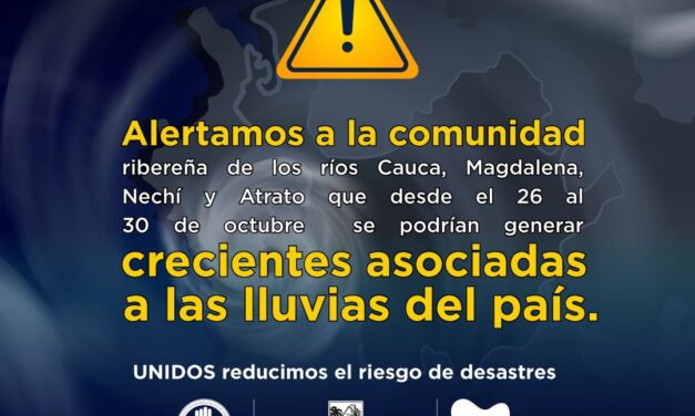 Dagran alerta sobre crecientes que podrían presentarse en Antioquia en los próximos días producto de las lluvias en el centro del país