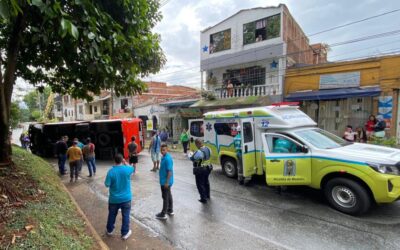 Incidente de bus de servicio público en Aranjuez dejó 13 personas lesionadas