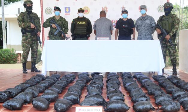 Autoridades incautaron 170 kilos de coca en el Bajo Cauca