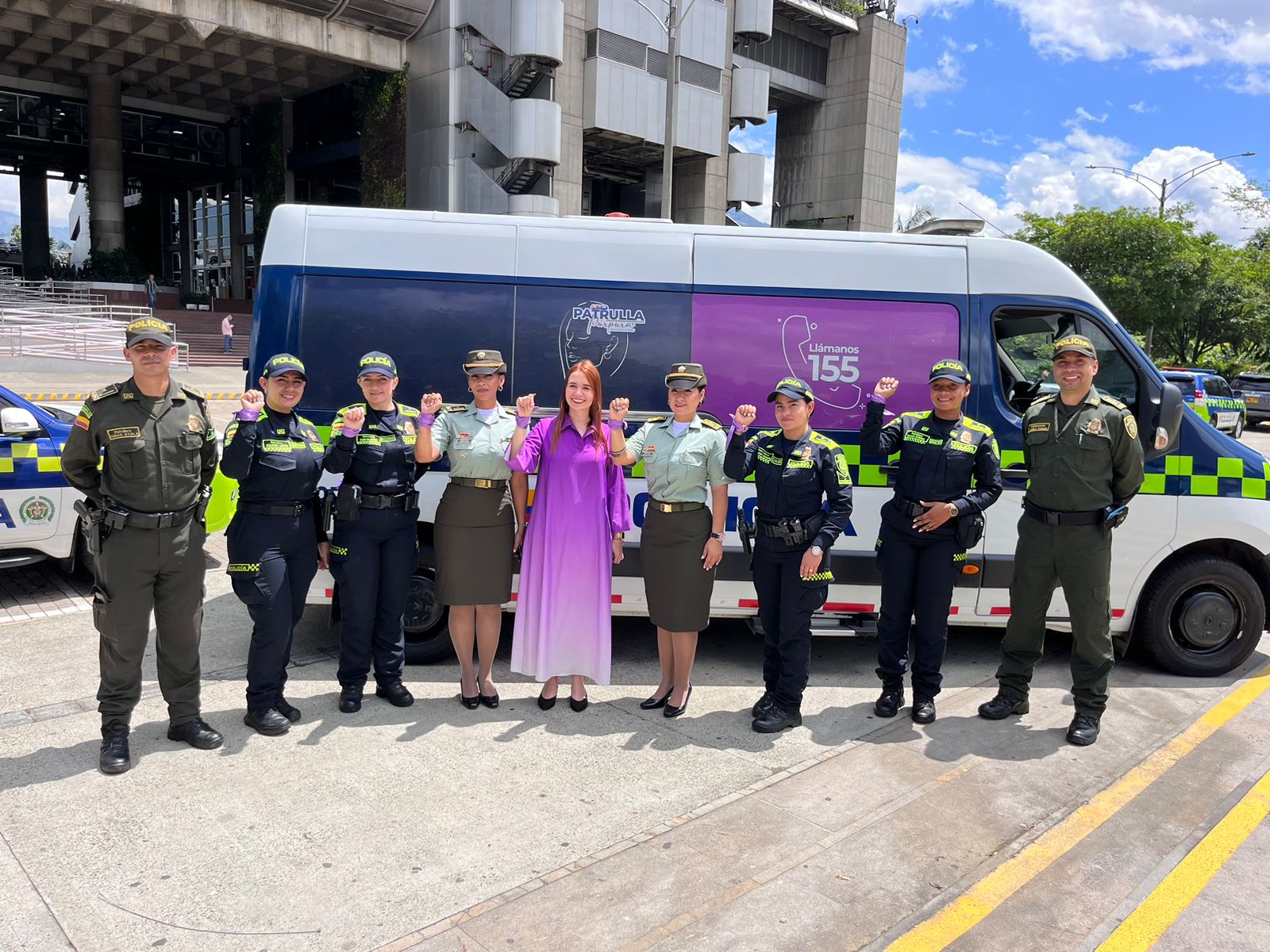 Patrulla Púrpura en Medellín