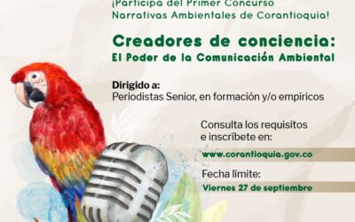 Abiertas las inscripciones para el Primer Concurso de Narrativas Ambientales de Corantioquia