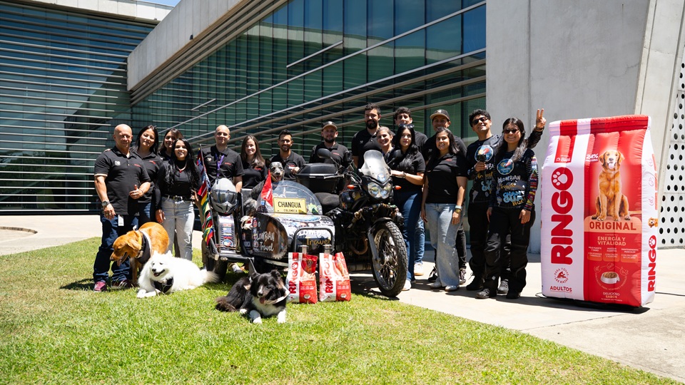 Yamaha y Ringo recorrerán Colombia durante 90 días para llevar alimento y apoyo a perros rescatados Yamaha