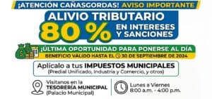 Cañasgordas ofrece alivio tributario del 80 % en intereses hasta el 30 de septiembre