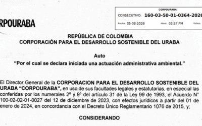 CORPOURABA publica autos y resoluciones sobre agua y cauces