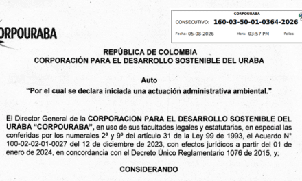CORPOURABA publica autos y resoluciones sobre agua y cauces