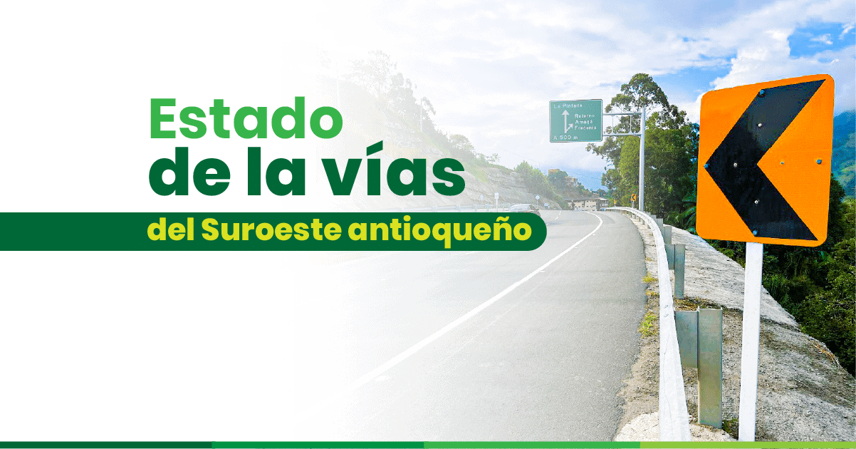 Vías del Suroeste: siguen activos ocho frentes viales Sin imagen suministrada sobre las vías del Suroeste