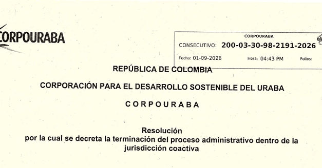 CORPOURABÁ cita a 29 personas y entidades para notificación personal