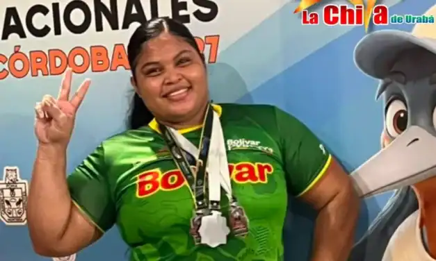 Laura Camila Sierra, nacida en Necoclí, ganó oro en clasificatorio a Juegos Nacionales 2027