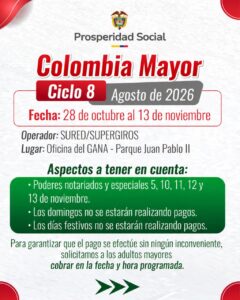 Cañasgordas inicia pago del ciclo 8 de Colombia Mayor