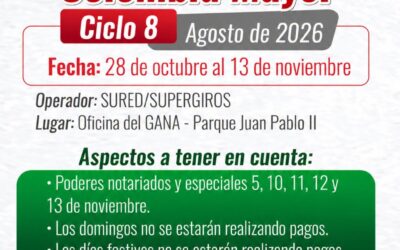 Cañasgordas inicia pago del ciclo 8 de Colombia Mayor