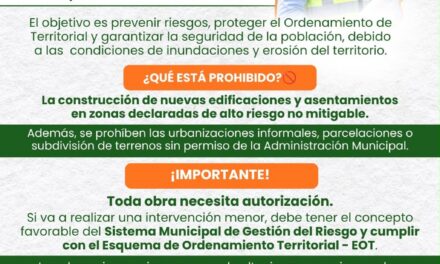Murindó refuerza control a obras y ocupación del suelo con el Decreto 053