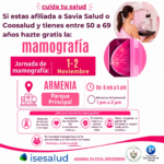 Armenia tendrá jornada gratuita de mamografías el 1 y 2 de noviembre